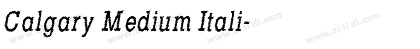 Calgary Medium Itali字体转换